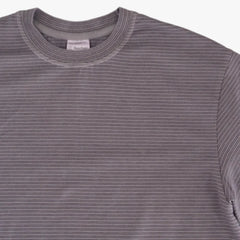 Yonetomi Garment Dyed Ramdom Border T-shirt D.Gray×Gray