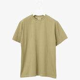Yonetomi Garment Dyed Ramdom Border T-shirt Olive×L.brown