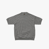 A Vontade Border Mock Neck Top SS Black/Ecru Front View