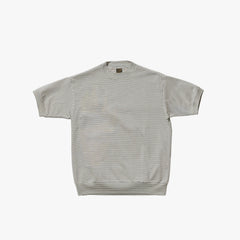 A Vontade Border Mock Neck Top SS Ecru/Marine Front View