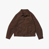 A Vontade Coal Mine Blouse Cotton/Hemp Duck Dk. Brown Front View