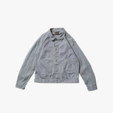 A Vontade Coal Mine Blouse Jacket Indigo Pincheck Front View