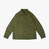A Vontade Field Shirt Jacket Military Poplin Olive Front View