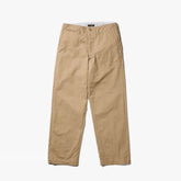 Front view of the A Vontade Type 45 Chino Trousers Wide Fit Beige showing the wide-leg silhouette, clean front, and classic chino construction.