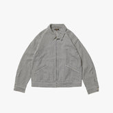 A Vontade Zip Work Jacket Hickory Hardtwist Chambray Indigo Front View