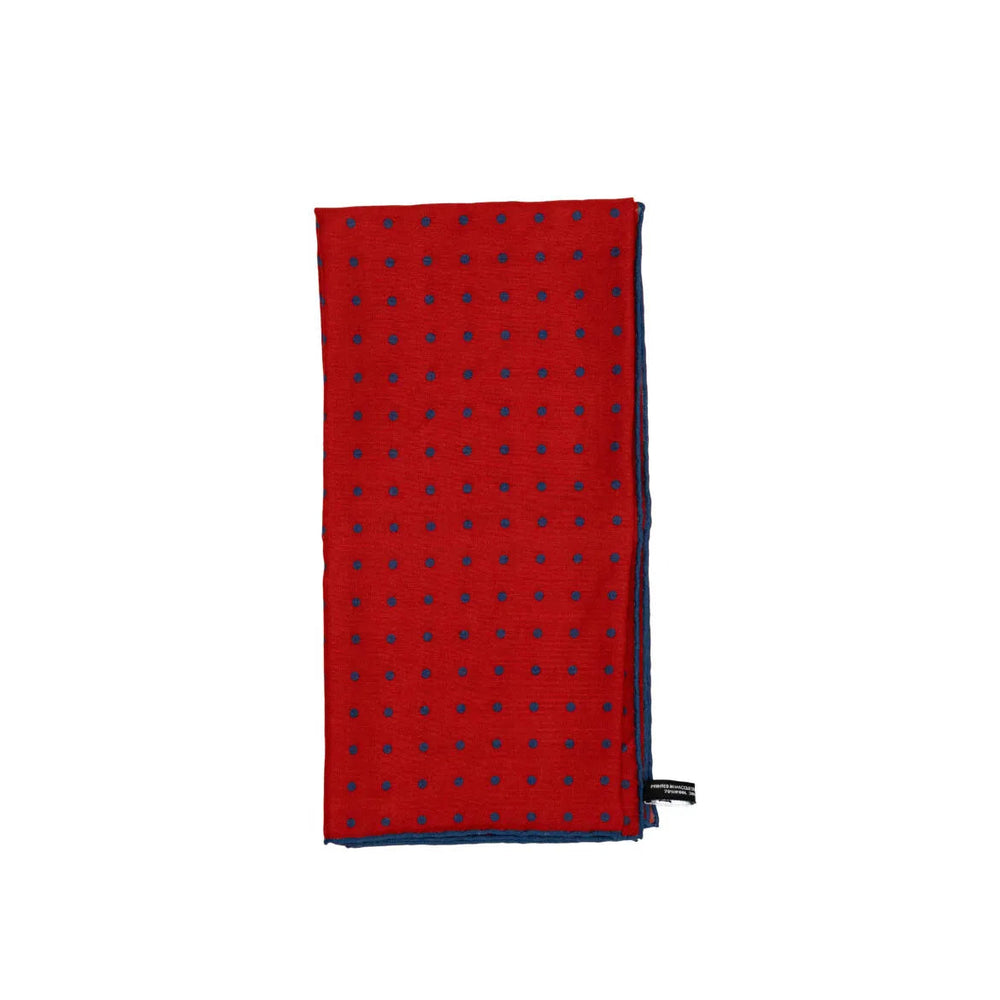 Folded view of the Adamley Bandana Small Poka Orange