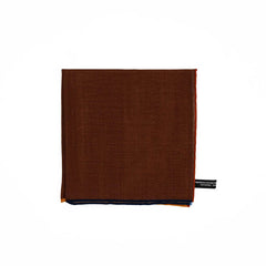 Folded view of the Adamley Pocket Square Brown
