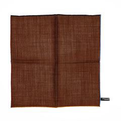 Front view of the Adamley Pocket Square Brown