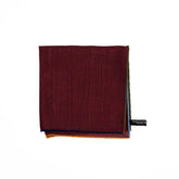 Folded view of the Adamley Pocket Square Burgundy