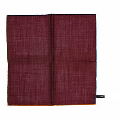 Front view of the Adamley Pocket Square Burgundy