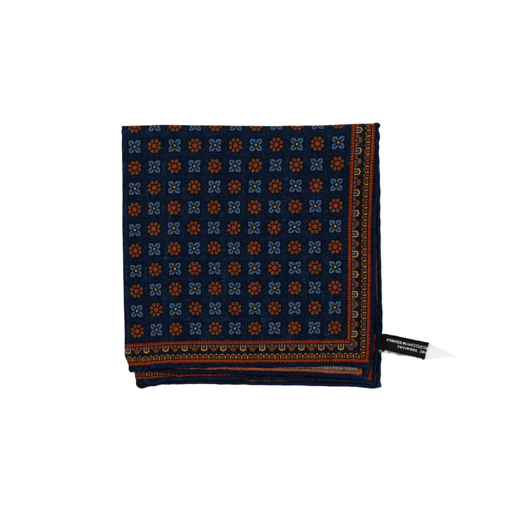 Folded view of the Adamley Pocket Square Floral Navy