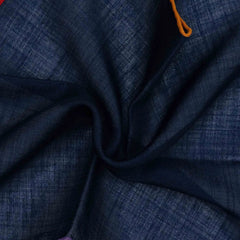 Close-up detail of the Adamley Pocket Square Navy