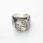Front view of Adawat'n Tuareg Ring Botam Tissght Signet