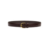Front view of Anderson's Brass Buckle Belt Calf Dark Brown