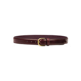 Front view of Anderson's Brass Buckle Belt Cordovan Burgundy
