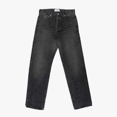Front view of the Ark Regular Fit Jeans Madison Black Garment Wash showing the straight silhouette, clean black tone, and garment-washed finish.