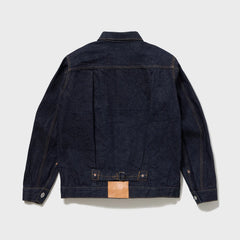 Auberge Bio Denim Jacket Indigo One Wash Back View Classic Denim Jacket