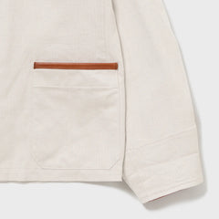 Auberge Clement Jacket Creambeige Chest Pocket Detail