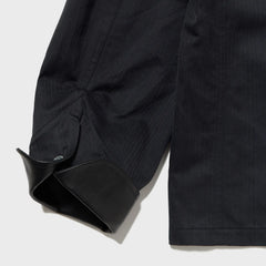 Auberge Clement Jacket Navy Charcoal Sleeve Cuff Detail