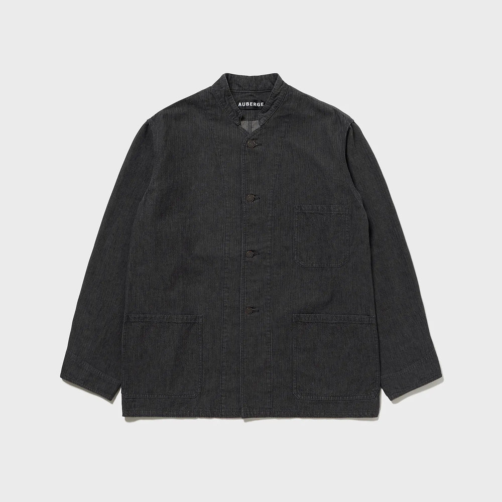 charcoal dark brown auberge dieter jacket front full view