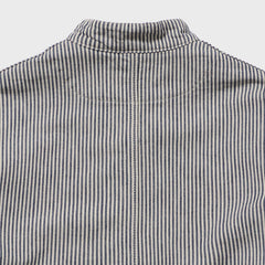 auberge dieter coverall beige navy back neckline detail