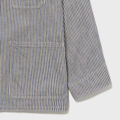auberge dieter coverall beige navy sleeve cuff detail