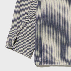 auberge dieter coverall beige navy side seam detail