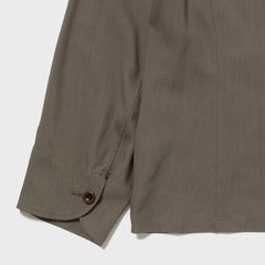 auberge gred jacket greige back silhouette detail