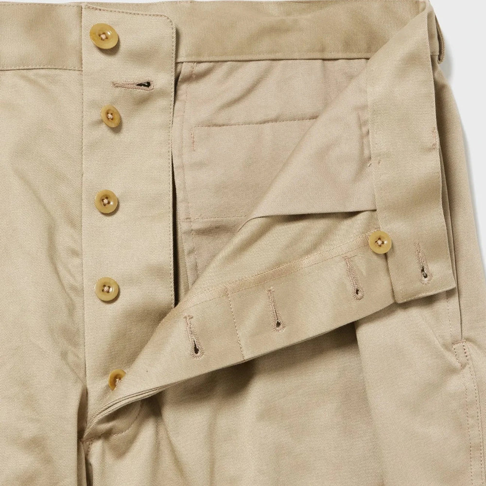 Auberge LATE52 Pants French Beige Pleat Detail