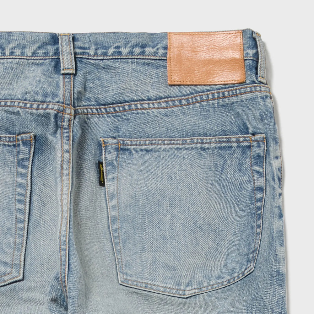 Auberge Marlon Denim Bleach Back Pocket Detail Aged Denim Wash