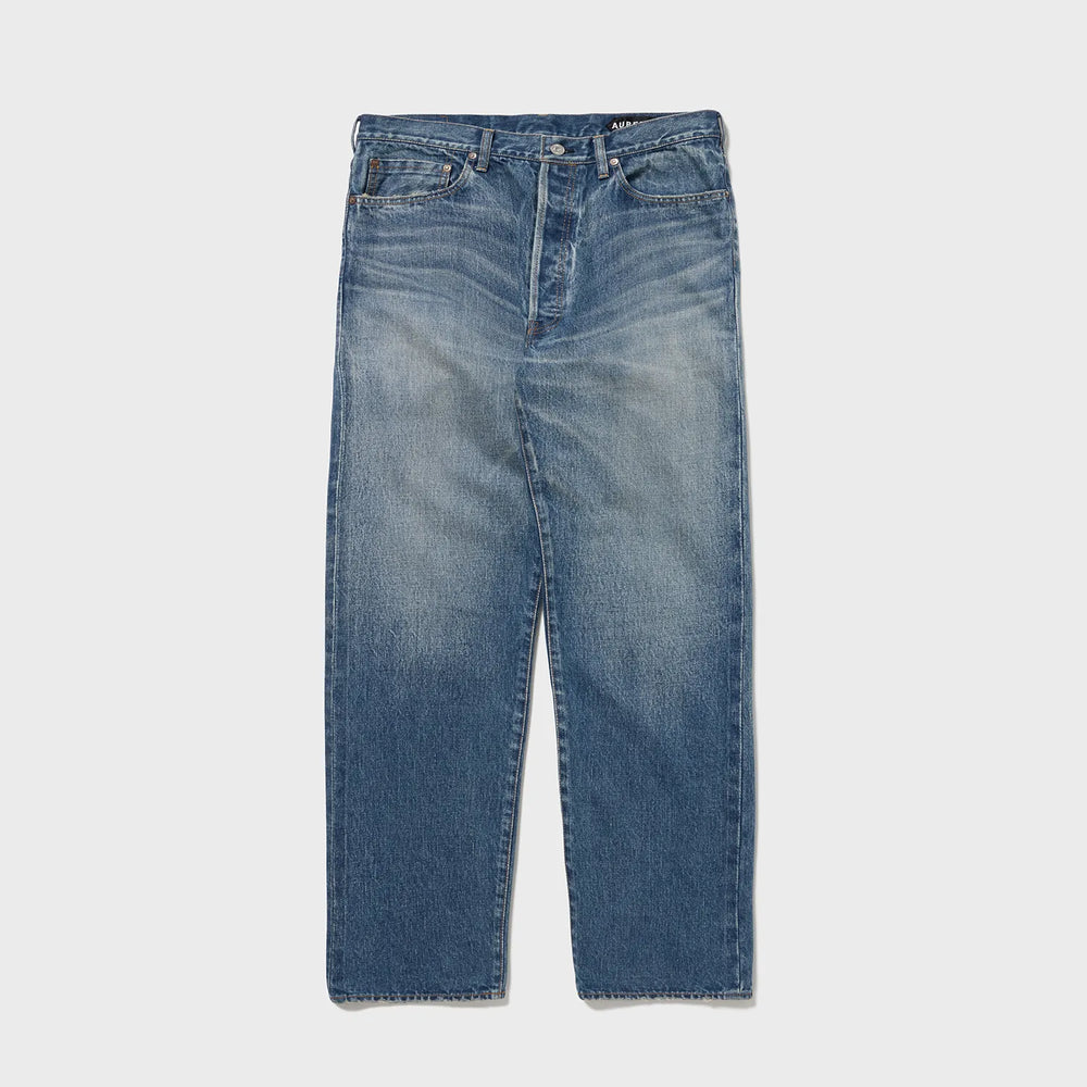 Auberge Marlon Denim Used Front View Vintage Washed Denim Jeans