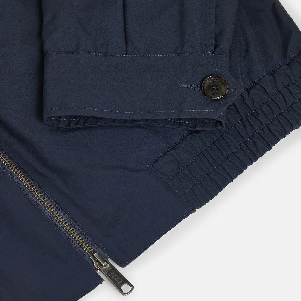 Baracuta G18 Cloth Navy Two-Way Zip Detail