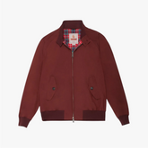 Front view of the Baracuta G9 Harrington Jacket in Andorra showing the classic silhouette and zip-front design.