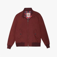 Front view of the Baracuta G9 Harrington Jacket in Andorra showing the classic silhouette and zip-front design.