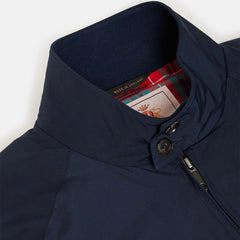 Baracuta G9 Harrington Jacket Navy Fraser Tartan Lining Detail