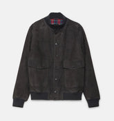 Baracuta Suede Blouson December Sky Front View