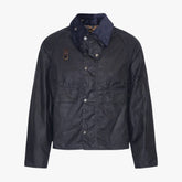 barbour bedale spey wax jacket navy front full view