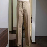 Front view of the Barnstormer Officer Chino Beige showing the clean tailored silhouette and classic beige tone.