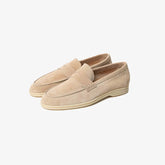 Berwick 5371 Flex Walk Loafer in Nude Spring leather, angled view.