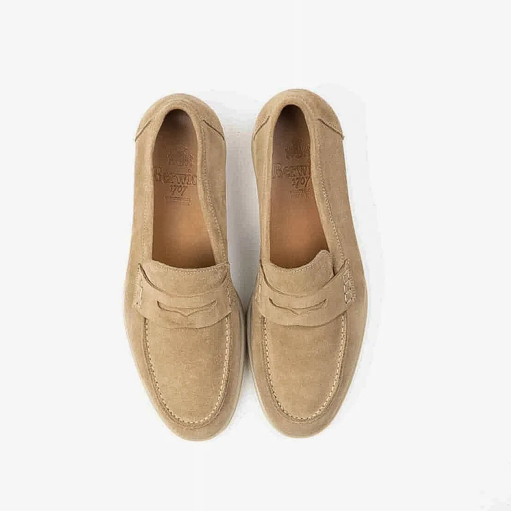 Berwick 5371 Flex Walk penny loafer in Yankee Avola leather, top view of pair.