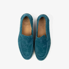 Berwick 5542 Flex Walk loafer in petrol leather, top view of pair.