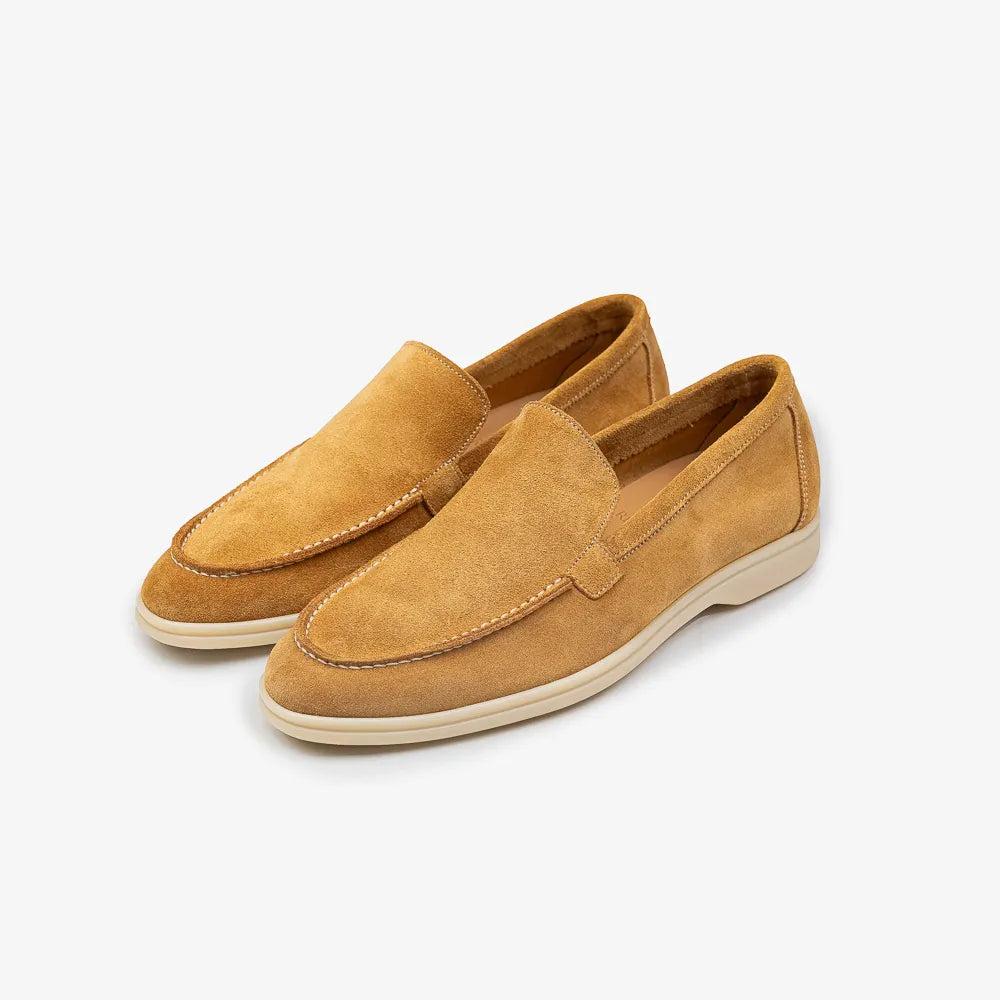 Berwick 5542 Flex Walk Loafer in Rame leather, angled front view.