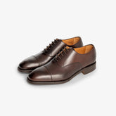 Berwick 5196 Oxford Captoe in Nomera Testa leather, angled front view showing captoe and lacing.