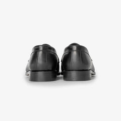 Berwick 5138 Penny Loafer in Chateaubriand black leather, back view highlighting heel and welt detail.