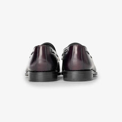 Berwick 5139 Tassel Loafer in Rois Cordovan leather, back view highlighting heel and welt.