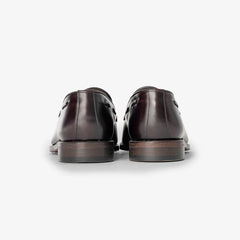 Berwick 5139 Tassel Loafer in Rois Marron leather, back view showing heel and welt stitching.