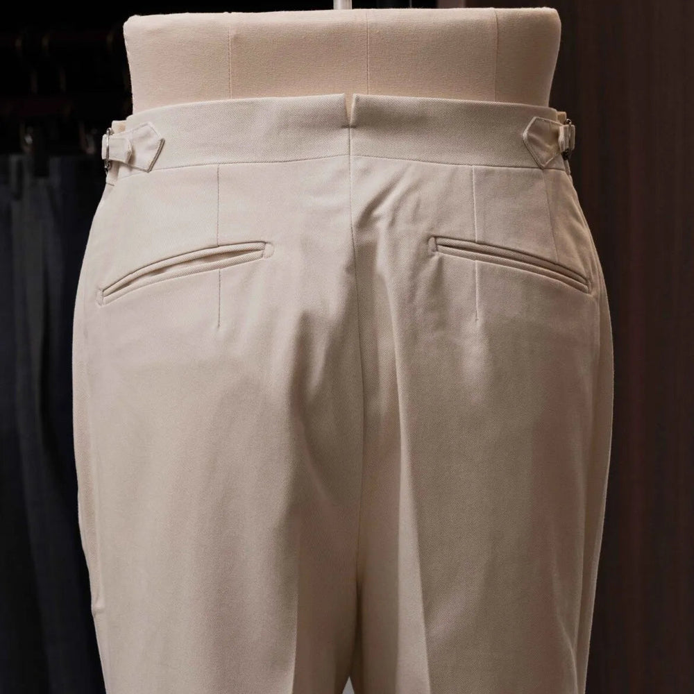 Calsa Nagasaki Trousers Cotton Beige back view