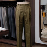 Calsa Nagasaki Trousers Cotton Olive front view