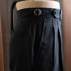 Waistband and waist detail of the Calsa Nagasaki Trousers Navy