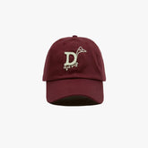 Drake’s ‘D Duck’ Cotton Twill Baseball Cap Burgundy Front View
